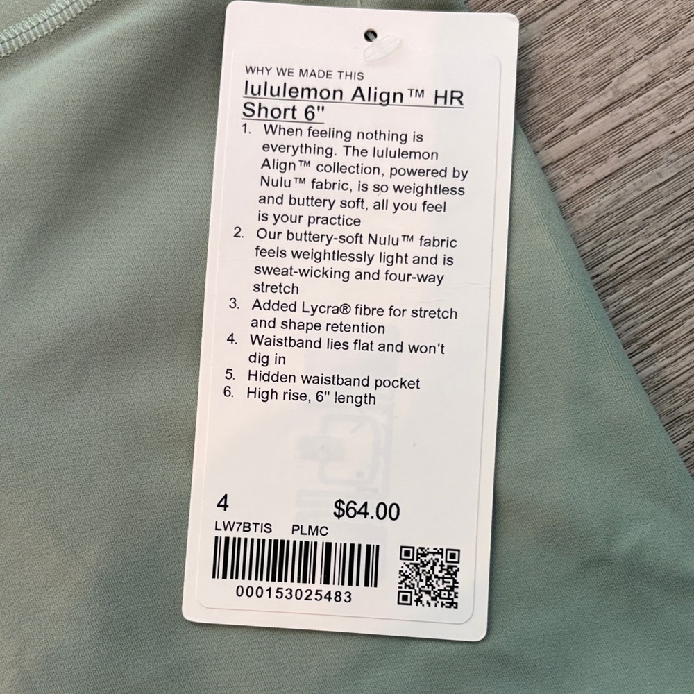 lululemon athletica Sage Green Bike Shorts - Picture 2 of 3